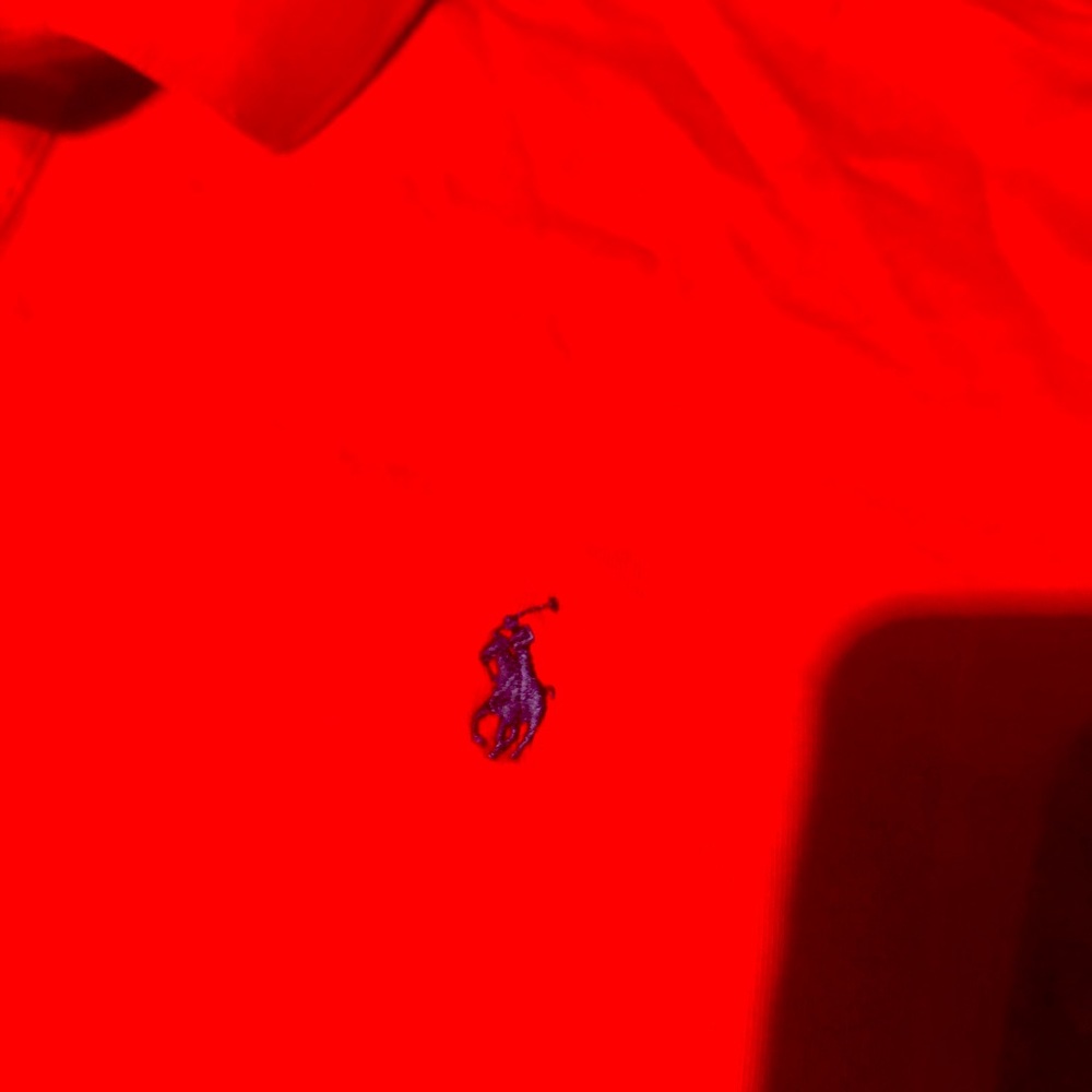 Red men's polo shirt